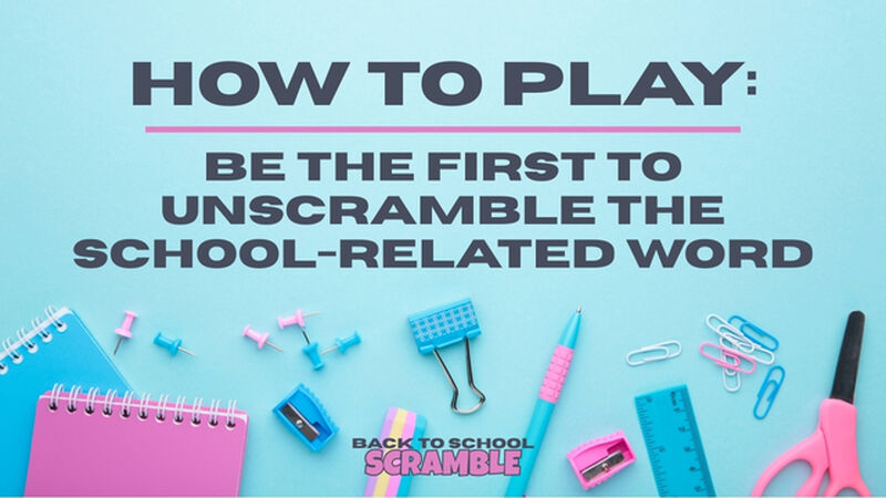 Back to School Scramble